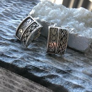 Lois Hill 925 Sterling Dome post earrings